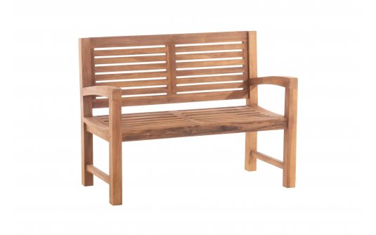 Ławka z drewna teakowego 120 cm HALDEN Ławka z drewna teakowego 120 cm HALDEN