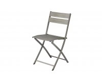 Beżowe krzesło ogrodowe akładane aluminiowe LUCCA