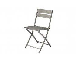 Beżowe krzesło ogrodowe akładane aluminiowe LUCCA