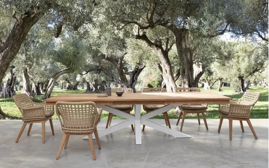 Zestaw z rozkladanym stołem PALMDALE krzesła MADISON 