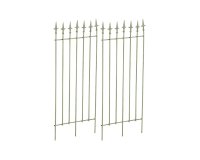 2x zielony antyczny postarzana trelisa płotek z ornamentami ogrodowa ELIZZE metaloplastyka