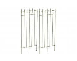 2x zielony antyczny postarzana trelisa płotek z ornamentami ogrodowa ELIZZE metaloplastyka