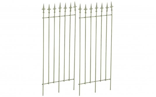 2x zielony antyczny postarzana trelisa płotek z ornamentami ogrodowa ELIZZE metaloplastyka 2x zielony antyczny postarzana trelisa płotek z ornamentami ogrodowa ELIZZE metaloplastyka