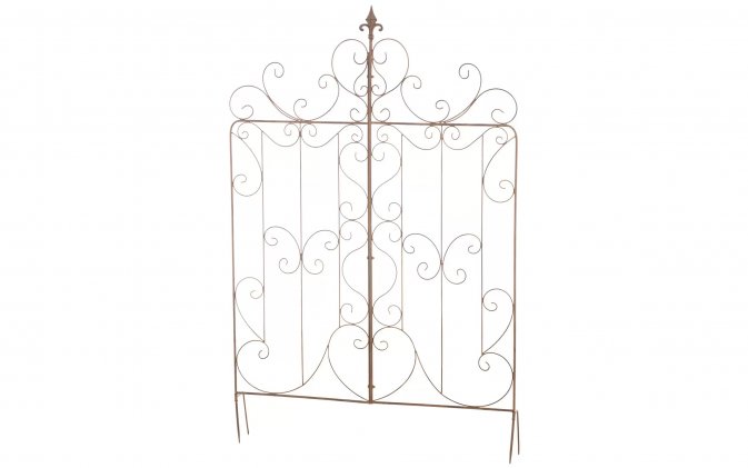 Płotek metalowy retro prowansalski ogrodowy wbijany BRĄZOWY ANTYCZNY Mandi