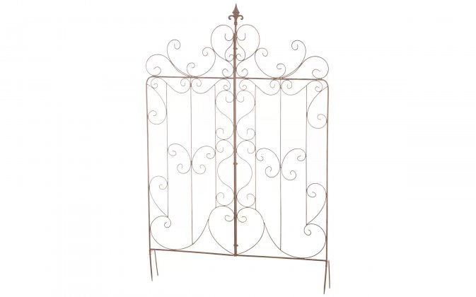 Płotek metalowy retro prowansalski ogrodowy wbijany BRĄZOWY ANTYCZNY Mandi