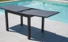 Grafitowe SPALATO stół ogrodowy aluminiowy rozkładany 104–208×75