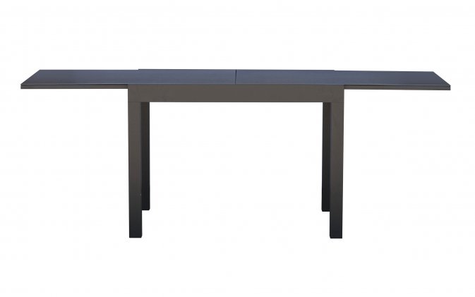 Grafitowe SPALATO stół ogrodowy aluminiowy rozkładany 104–208×75