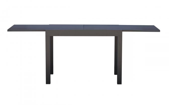 Grafitowe SPALATO stół ogrodowy aluminiowy rozkładany 104–208×75