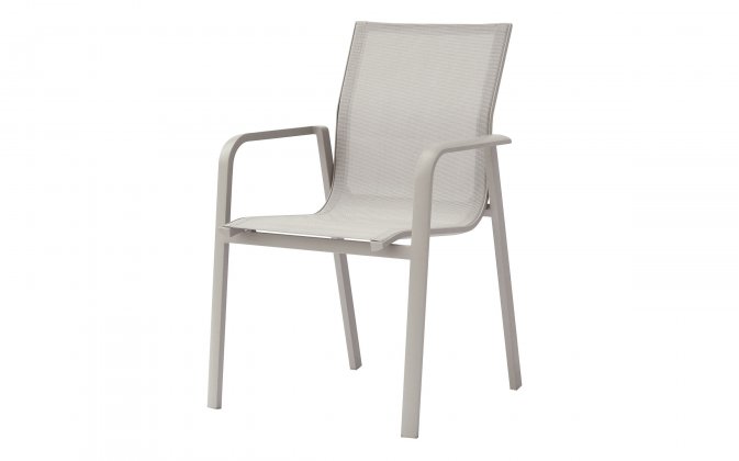 SAMO krzesło ogrodowe aluminium i tekstylina 55×59×86 beżowe