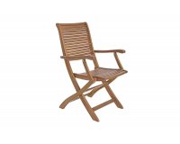 Składany fotel z drewna akacji z podłokietnikami NOEMI bizzotto