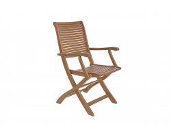 Składany fotel z drewna akacji z podłokietnikami NOEMI bizzotto