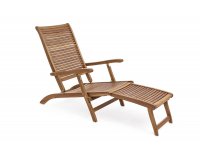 Leżak z podnóżkiem z drewna akacji NOEMI bizzotto