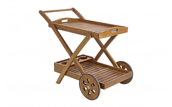 Wóżek na drinki ogrodowy z drewna akacji NOEMI bizzotto