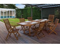 Akacjowy rozkładany stół ogrodowy NOEMI 180-240 NOEMI bizzotto