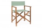 Skłądane krzesło reżyserskie z drewna akacji NOEMI bizzotto siedzenie JASNOZIELONE