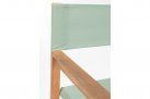 Skłądane krzesło reżyserskie z drewna akacji NOEMI bizzotto siedzenie JASNOZIELONE