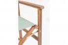 Skłądane krzesło reżyserskie z drewna akacji NOEMI bizzotto siedzenie JASNOZIELONE