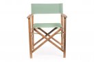 Skłądane krzesło reżyserskie z drewna akacji NOEMI bizzotto siedzenie JASNOZIELONE