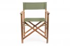 Skłądane krzesło reżyserskie z drewna akacji NOEMI bizzotto siedzenie ZIELONE
