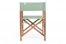 Skłądane krzesło reżyserskie z drewna akacji NOEMI bizzotto siedzenie JASNOZIELONE