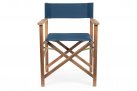 Skłądane krzesło reżyserskie z drewna akacji NOEMI bizzotto siedzenie NIEBIESKIE