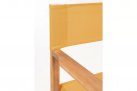 Skłądane krzesło reżyserskie z drewna akacji NOEMI bizzotto siedzenie ŻÓŁTE