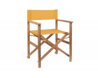 Skłądane krzesło reżyserskie z drewna akacji NOEMI bizzotto siedzenie ŻÓŁTE