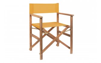 Skłądane krzesło reżyserskie z drewna akacji NOEMI bizzotto siedzenie ŻÓŁTE