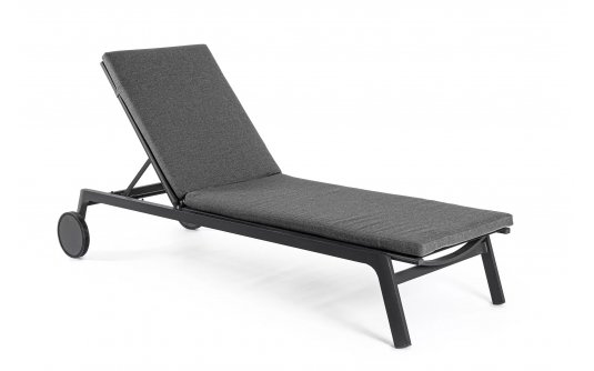 2x aluminiowy ciemnoszary leżak ogrodowy nowoczesny z materacem JALISCO Bizzotto 2x aluminiowy ciemnoszary leżak ogrodowy nowoczesny z materacem JALISCO Bizzotto