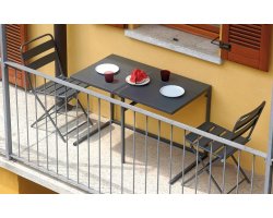 Składany zestaw kawowy na balkon BALCO ciemnoszary