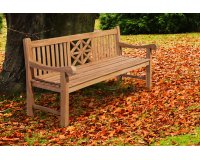 Klasyczna ławka ogrodowa o szerokości 220 cm z teak FLORYDA