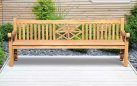 Klasyczna łąwka ogrodowa o szerokości 240 cm z drewna teakowego FLORYDA
