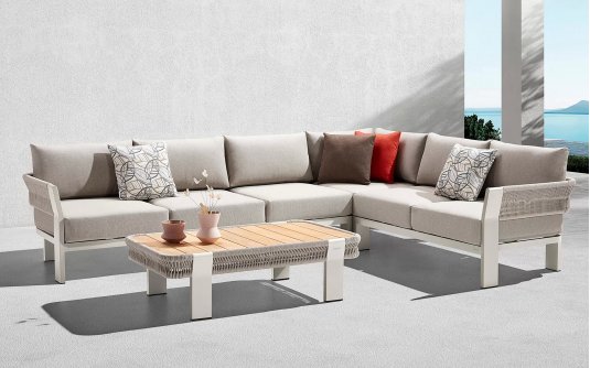 Nowoczesny beżowy narożnik ogrodowy BORROMEO Higold Nowoczesny beżowy narożnik ogrodowy BORROMEO Higold