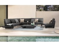 Nowoczesny modułowy narożnik aluminiowy ciemnoszary INFINITY Bizzotto