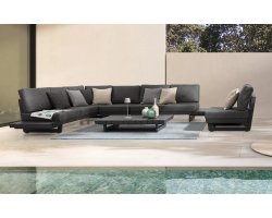 Nowoczesny modułowy narożnik aluminiowy ciemnoszary INFINITY Bizzotto