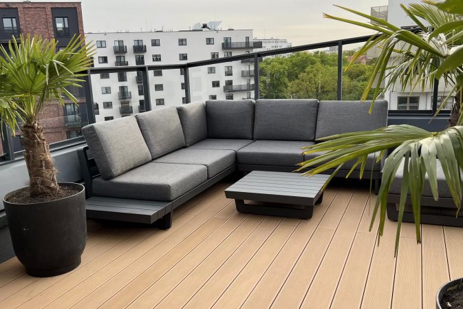 Nowoczesny modułowy narożnik aluminiowy ciemnoszary INFINITY Bizzotto