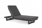 Ciemnoszary leżak ogrodowy z kółkami aluminiowy INFINITY bizzotto
