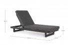 Ciemnoszary leżak ogrodowy z kółkami aluminiowy INFINITY bizzotto