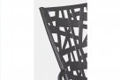 Ciemnoszare krzesło metalowe malowane proszkowo KELSIE bizzotto