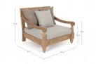 Fotel wypoczynkowy z drewna teak z beżowymi poduszkami BALI bizizotto
