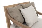 Fotel wypoczynkowy z drewna teak z beżowymi poduszkami BALI bizizotto