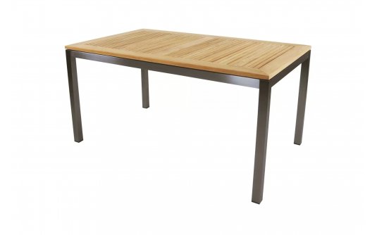 Stół ogrodowy 152x90 nogi stal nierdzewna blat teak MRMARIS