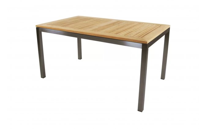 Stół ogrodowy 152x90 nogi stal nierdzewna blat teak MRMARIS