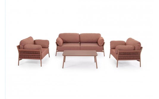 Nowoczesne meble na taras aluminiowe kolor czerwony PARDIS bizzotto Nowoczesne meble na taras aluminiowe kolor czerwony PARDIS bizzotto