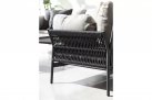 Nowoczesny fotel wypoczynkowy na taras aluminiowy antracyt PARDIS bizzotto