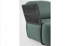 Zielony ekskluzywny fotel  na taras grube poduszki PALMER bizzotto