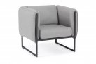 Szary nowoczesny fotel ogrodowy aluminiowy PIXEL bizzotto