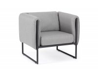 Szary nowoczesny fotel ogrodowy aluminiowy PIXEL bizzotto