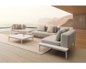 Biały zestaw narożnikowy nowoczesny na taras MATRIX bizzotto