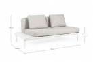 Biała sofa podwójna modułowa nowoczesna na taras MATRIX bizzotto